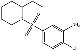 2-Chloro-5-[(2-ethyl-1-piperidinyl)sulfonyl]-aniline 化学構造式