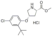 Methyl (2S,4S)-4-[2-(tert-butyl)-4-chlorophenoxy]-2-pyrrolidinecarboxylate hydrochloride,1354485-76-9,结构式