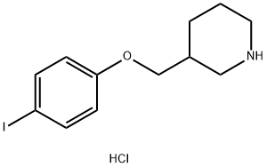 3-[(4-Iodophenoxy)methyl]piperidine hydrochloride 化学構造式