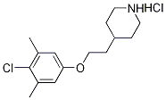 4-[2-(4-Chloro-3,5-dimethylphenoxy)ethyl]-piperidine hydrochloride 化学構造式