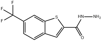 6-(三氟甲基)苯并[B]噻吩-2-碳酰肼 结构式