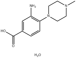 3-Amino-4-(4-methyl-piperazin-1-yl)-benzoic acidtrihydrate,1185300-77-9,结构式