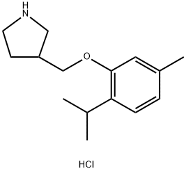 3-[(2-Isopropyl-5-methylphenoxy)methyl]-pyrrolidine hydrochloride Structure