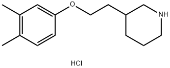 3-[2-(3,4-Dimethylphenoxy)ethyl]piperidinehydrochloride 化学構造式