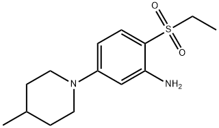 2-(Ethylsulfonyl)-5-(4-methyl-1-piperidinyl)-aniline 化学構造式
