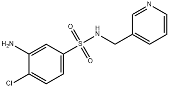 3-Amino-4-chloro-N-(3-pyridinylmethyl)-benzenesulfonamide,1036458-34-0,结构式