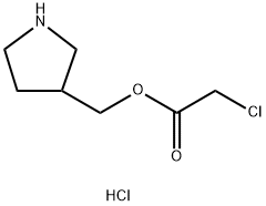 3-Pyrrolidinylmethyl 2-chloroacetate hydrochloride 结构式