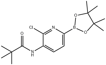 N-(2-Chloro-6-(4,4,5,5-tetramethyl-1,3,2-dioxaborolan-2-yl)pyridin-3-yl)pivalamide Structure