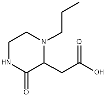 2-(3-Oxo-1-propyl-2-piperazinyl)acetic acid Struktur