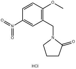 1-(2-甲氧基-5-硝基苄基)吡咯烷-2-酮盐酸盐 结构式