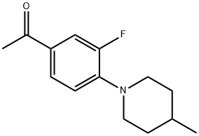 ethanone, 1-[3-fluoro-4-(4-methyl-1-piperidinyl)phenyl]- Structure