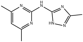 2-pyrimidinamine, 4,6-dimethyl-N-(5-methyl-4H-1,2,4-triazo 化学構造式