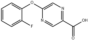 2-pyrazinecarboxylic acid, 5-(2-fluorophenoxy)- Structure