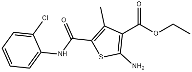 3-thiophenecarboxylic acid, 2-amino-5-[[(2-chlorophenyl)am Struktur