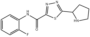 1,3,4-thiadiazole-2-carboxamide, N-(2-fluorophenyl)-5-(2-p Structure