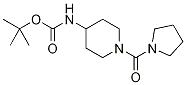 [1-(吡咯烷-1-基羰基)哌啶-4-基]氨基甲酸叔丁酯 结构式