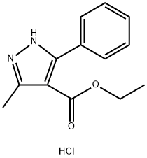 Ethyl 3-methyl-5-phenyl-1H-pyrazole-4-carboxylate hydrochloride 结构式