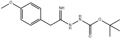 N'-[1-Amino-2-(4-methoxyphenyl)ethylidene]-hydrazinecarboxylic acid tert-butyl ester,1053655-79-0,结构式