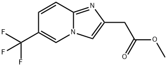 2-[6-(トリフルオロメチル)イミダゾ[1,2-A]-ピリジン-2-イル]酢酸メチル 化学構造式