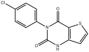3-(4-氯苯基)噻吩并[3,2-D]嘧啶-2,4(1H,3H)-二酮 结构式