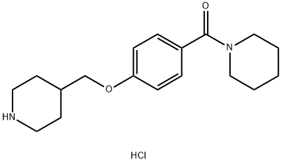 1-[4-(Piperidin-4-ylmethoxy)benzoyl]piperidine hydrochloride Struktur