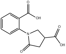1-(2-Carboxyphenyl)-5-oxopyrrolidine-3-carboxylic acid Structure