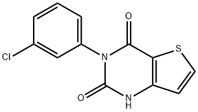 3-(3-Chlorophenyl)thieno[3,2-d]pyrimidine-2,4(1H,3H)-dione 化学構造式