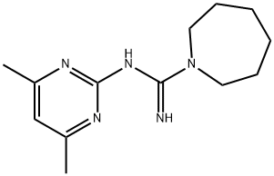 N-(4,6-二甲基嘧啶-2-基)高哌啶-1-甲酰亚胺酰胺, 371958-52-0, 结构式