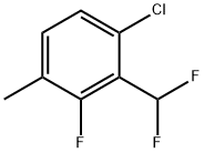 1-クロロ-2-(ジフルオロメチル)-3-フルオロ-4-メチルベンゼン 化学構造式