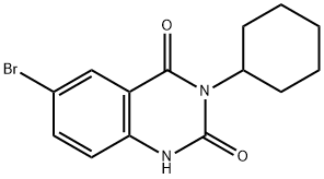 6-溴-3-环己基-1H-喹唑啉-2,4-二酮,376625-66-0,结构式