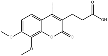 3-(7,8-Dimethoxy-4-methyl-2-oxo-2H-chromen-3-yl)-propanoic acid 化学構造式