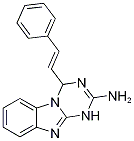 4-[(E)-2-Phenylvinyl]-1,4-dihydro[1,3,5]triazino-[1,2-a]benzimidazol-2-amine Struktur