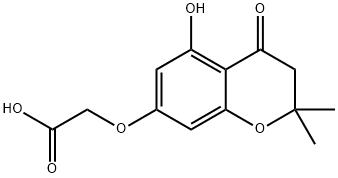 2-(5-羟基-2,2-二甲基-4-氧代-色满-7-基)氧基乙酸 结构式