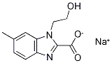 1-(2-Hydroxy-ethyl)-6-methyl-1H-benzoimidazole-2-carboxylic acid sodium salt 结构式