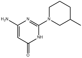 6-氨基-2-(3-甲基哌啶-1-基)嘧啶-4(3H)-酮, 1020243-95-1, 结构式