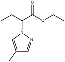 2-(4-甲基-1H-吡唑-1-基)丁酸乙酯, 1172037-22-7, 结构式