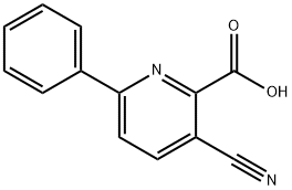 3-Cyano-6-phenyl-2-pyridinecarboxylic acid,1221792-38-6,结构式