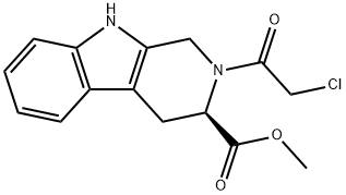 (3R)-2-(クロロアセチル)-2,3,4,9-テトラヒドロ-1H-Β-カルボリン-3-カルボン酸メチル 化学構造式