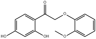 1-(2,4-二羟苯基)-2-(2-甲氧基苯氧基)乙酮 结构式