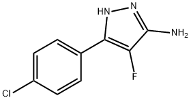 3-(4-Chlorophenyl)-4-fluoro-1H-pyrazol-5-amine Struktur