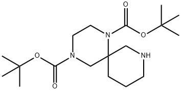 Di-tert-butyl 1,4,8-triazaspiro[5.5]undecane-1,4-dicarboxylate Structure