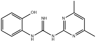 N-(4,6-Dimethylpyrimidin-2-yl)-N'-(2-hydroxyphenyl)guanidine 化学構造式