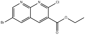 Ethyl 6-bromo-2-chloro-1,8-naphthyridine-3-carboxylate,1330583-62-4,结构式