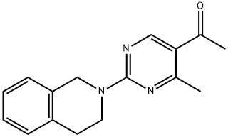 1-[2-(3,4-Dihydroisoquinolin-2(1H)-yl)-4-methylpyrimidin-5-yl]ethanone Struktur