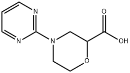 4-Pyrimidin-2-yl-morpholine-2-carboxylic acid Structure