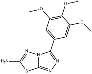 3-(3,4,5-Trimethoxyphenyl)[1,2,4]triazolo-[3,4-b][1,3,4]thiadiazol-6-amine 化学構造式