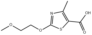 2-(2-Methoxyethoxy)-4-methyl-1,3-thiazole-5-carboxylic acid Struktur