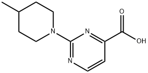 2-(4-甲基哌啶-1-基)嘧啶-4-羧酸 结构式