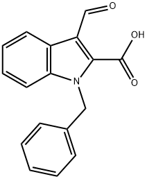 3-甲烷酰-1-(苯基甲基)2-吲哚甲酸,903160-14-5,结构式