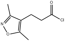 3-(3,5-DIMETHYLISOXAZOL-4-YL)PROPANOYL CHLORIDE 结构式